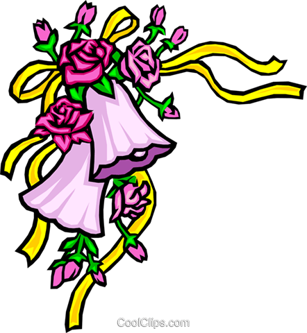 Wedding Bells Royalty Free Vector Clip Art Illustration - Wedding Bells Clip Art (442x480), Png Download