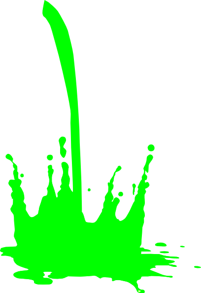 Slime Clipart - Green Paint Drip Png (408x594), Png Download