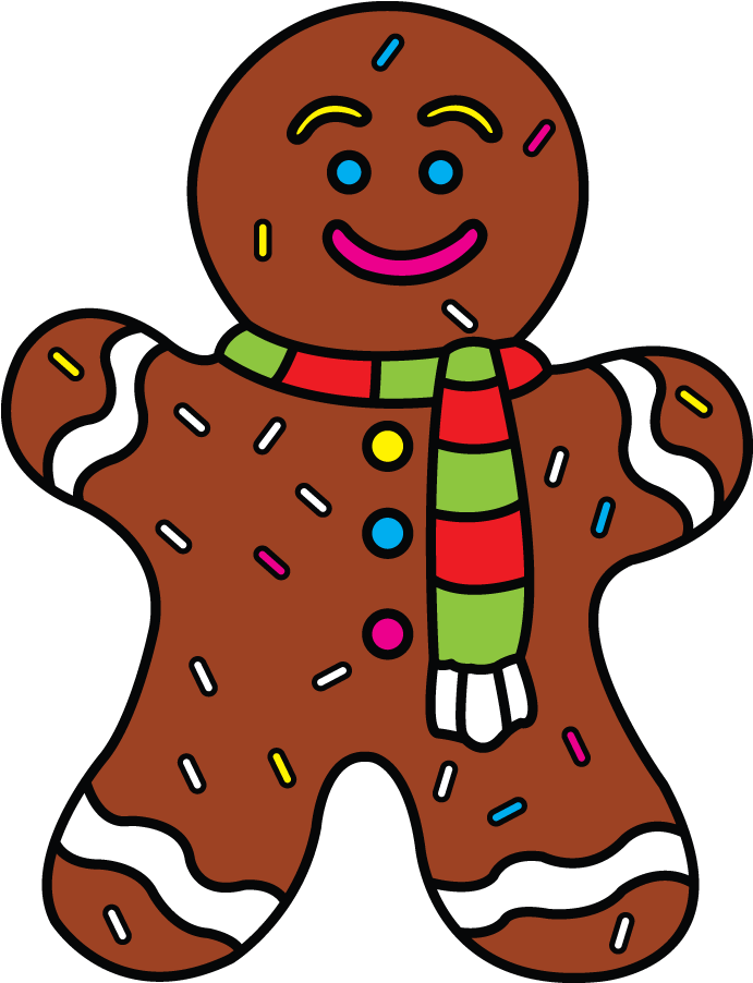 How To Draw Gingerbread Man - Drawing Of Gingerbread Man (720x1280), Png Download