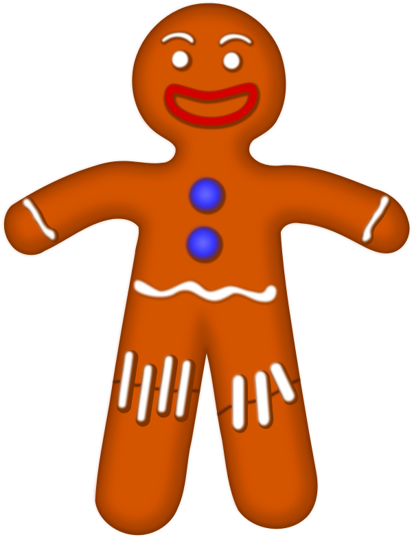 Storybook Gingerbread Man Clipart Svg Royalty Free - Gingerbread Man Clipart No Background (616x800), Png Download