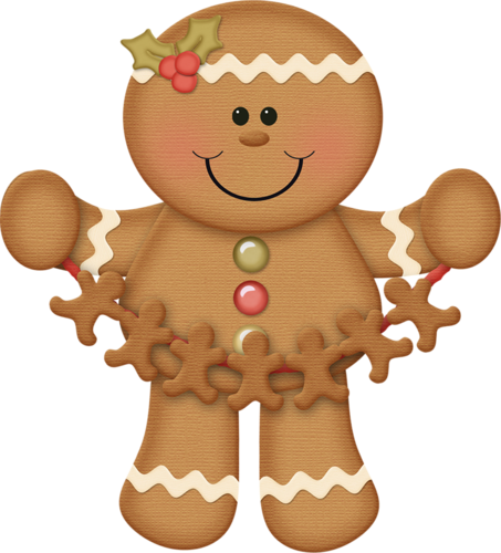 Ginger With Mini Gingerbread Man Garland - Dibujo Galleta De Navidad (453x500), Png Download