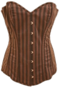 Brown Striped Corset - Corset (400x400), Png Download