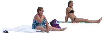 Twowomenatbeach People Cutout, Cut Out People, People - Beach Women Png (375x375), Png Download