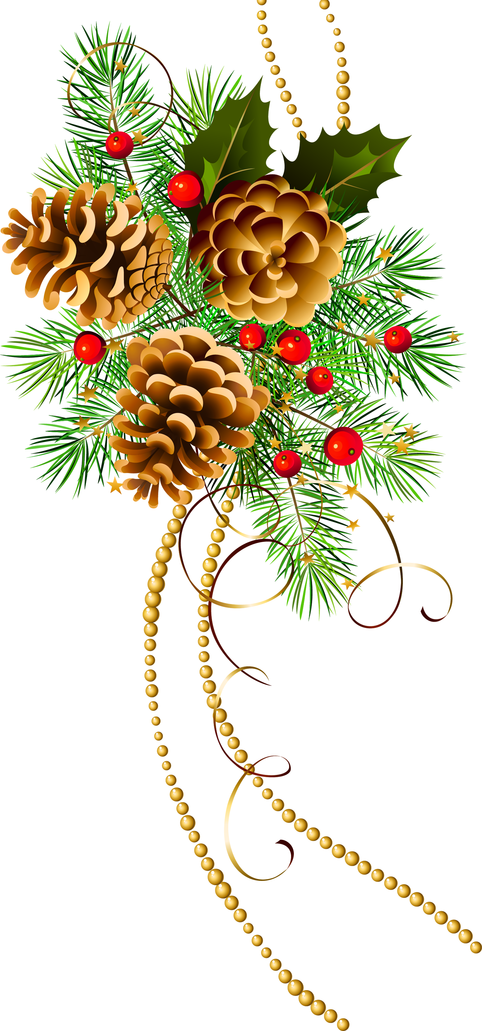 Christmas Pine Cone Png Graphic Download - Christmas Pine Cone Clip Art (1550x3309), Png Download
