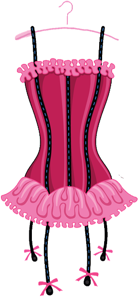 Purple Corset Cliparts - Lingerie Clip Art (289x600), Png Download