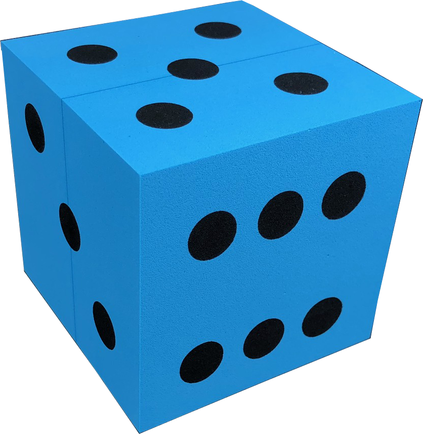 Koplow Blue D6 100mm Foam Die - Dice (836x857), Png Download