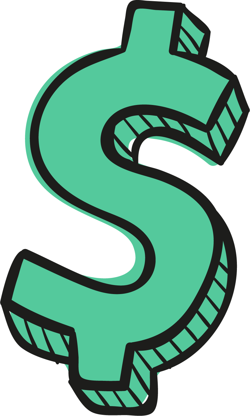 Drawing Money United States Dollar Dessin Animxe9 Clip - Simbolo De Dinero Animado (840x1395), Png Download