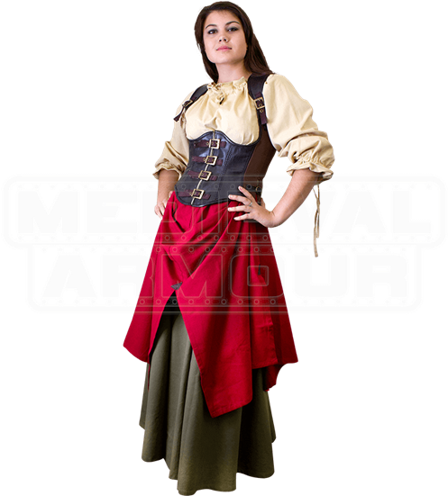 Leather Rogue Corset - Leather Rogue Corset X-large Brown With Beige (550x550), Png Download