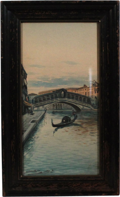 Franklin Dullin Briscoe Venice Canals Waterscape Watercolor - Watercolor Painting (640x640), Png Download