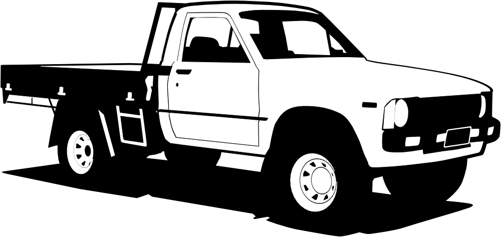 Free Vector Toyota Hilux Clip Art - Hilux Clipart (600x284), Png Download