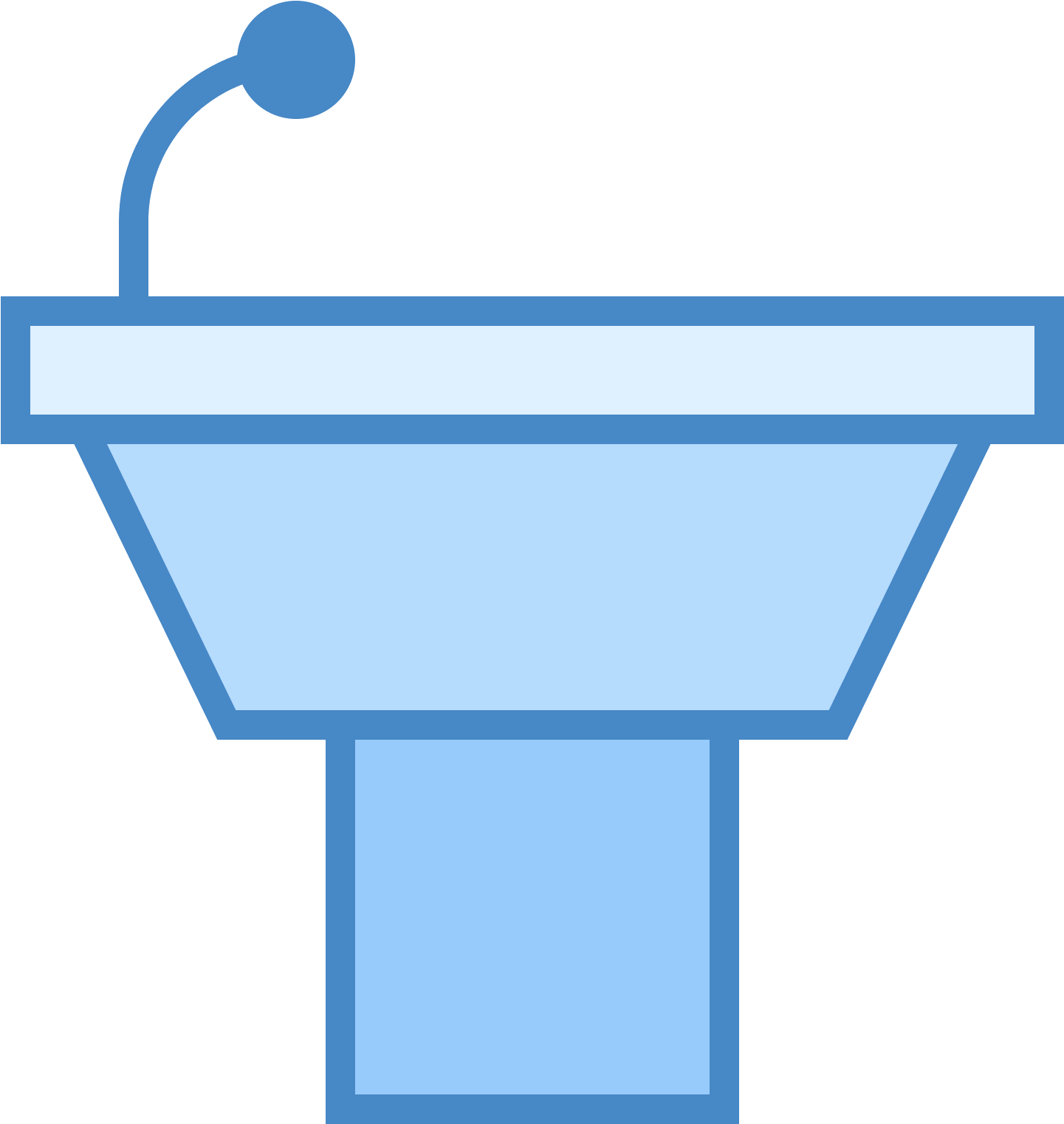 This Icon Represents A Podium Without A Speaker - Loudspeaker (1600x1600), Png Download