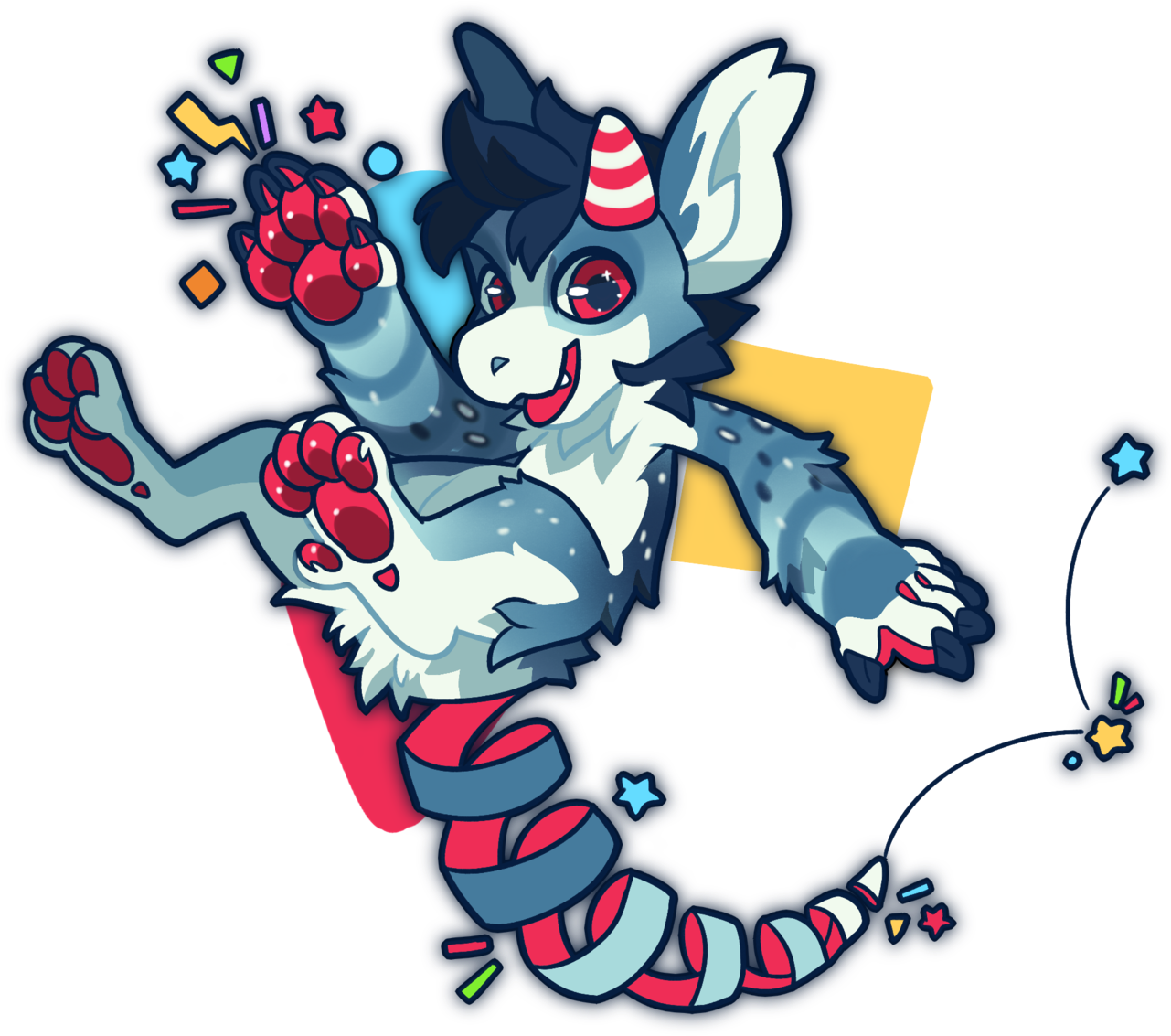 Party Popper (1280x1182), Png Download