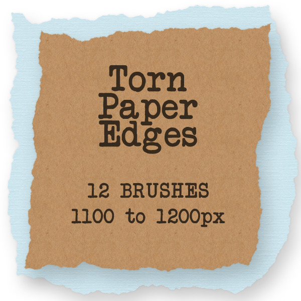 100 Creative Sets Of Photoshop Paper Brushes - Photoshop Paper Edge Effect (600x600), Png Download
