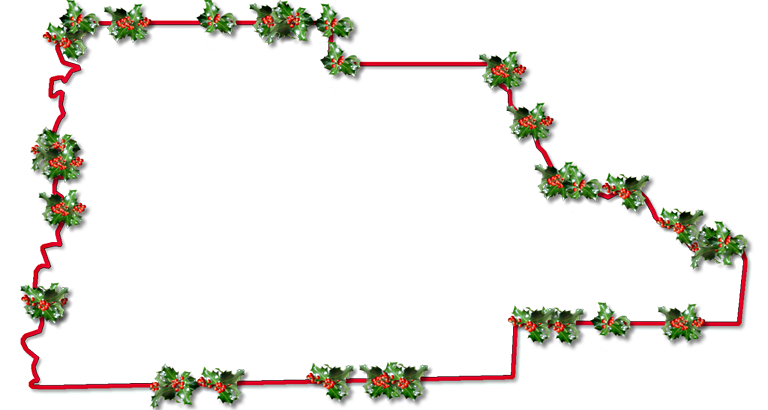 A Map Of Hernando With A Red Outline, Inner Drop Shadow, - Christmas (768x410), Png Download