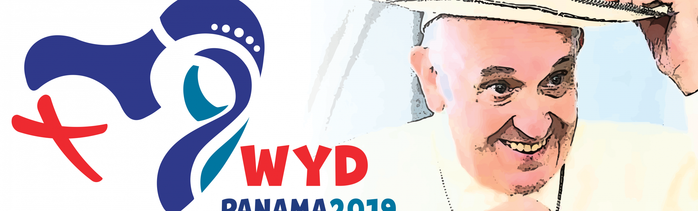 Pope To Young People - World Youth Day Panama Logo Png (2306x700), Png Download