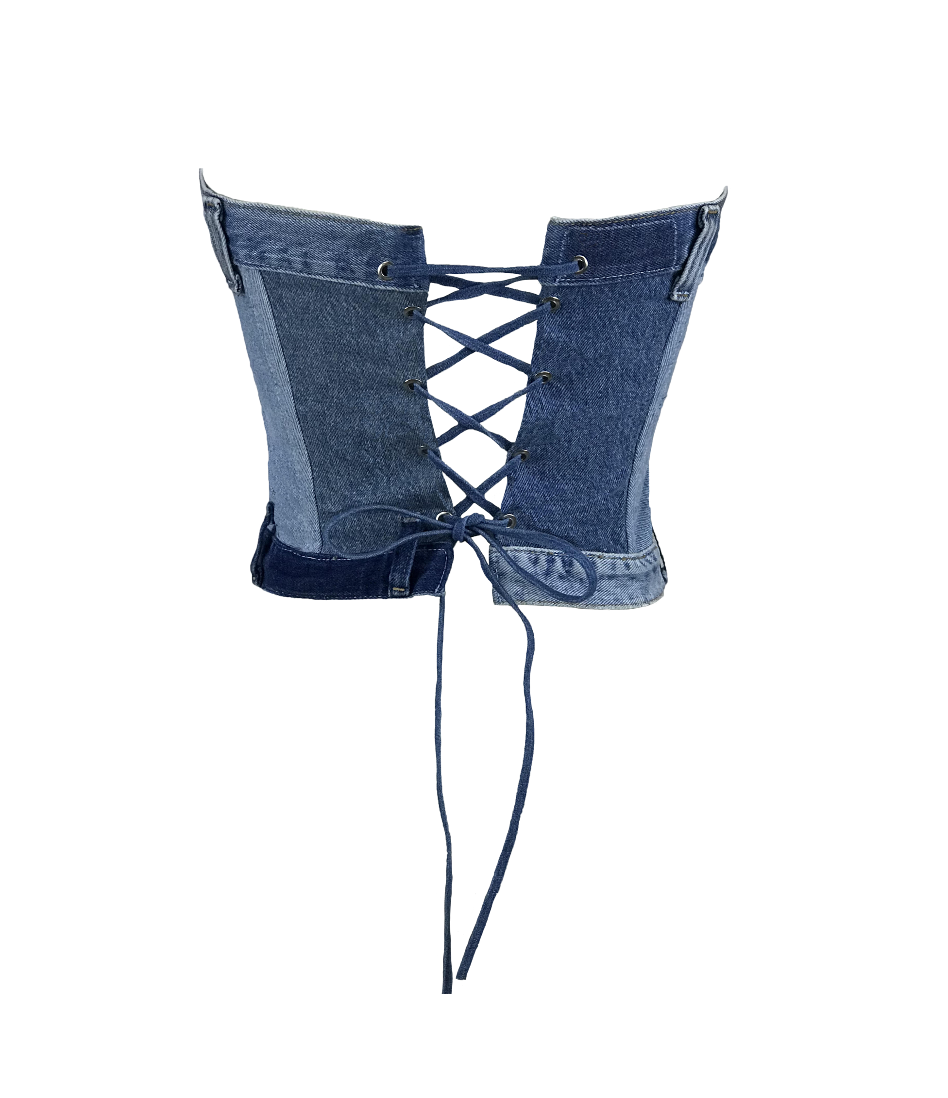 The Denim Corset - Corset (2048x2438), Png Download