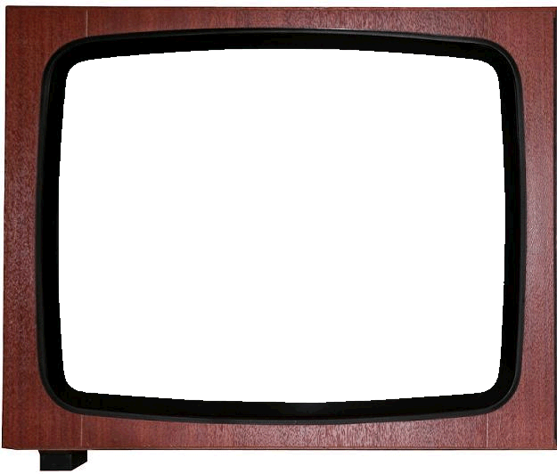 Rounded-edge Tv And Wood Paneling, Then Make The Playing - Old Tv Screen Border (625x532), Png Download