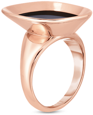 Roberto Coin Small Ring With Black Jade - Black (800x800), Png Download