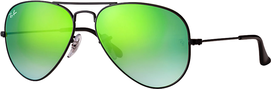 Ray Ban Aviator Dégradé Noir - Ray-ban Rb 3025 002 4j Aviator Large Metal Black (1000x800), Png Download