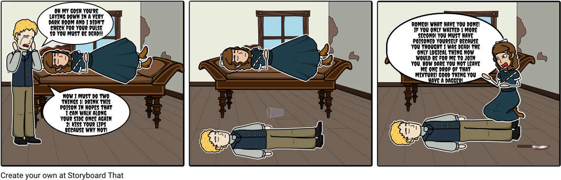 Romeo & Juliet - Storyboard (1164x385), Png Download