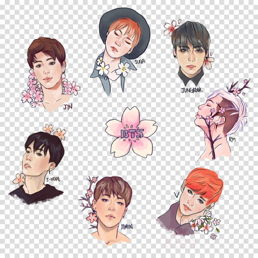 Bts Drawing Clipart Bts Drawing Fan Art - Galaxy Pastel Background Gif (900x900), Png Download