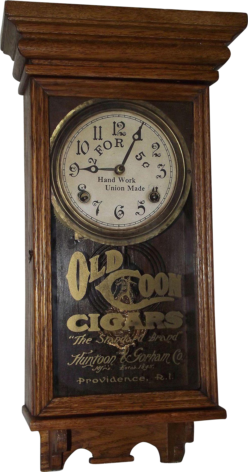 "old Coon Tobacco * Salesman Sample" Advertising Clock - Advertising (1896x1896), Png Download