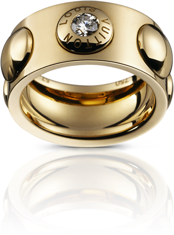 Louis Vuitton Large Clous Ring Yellow Gold And - Louis Vuitton Rings (900x900), Png Download