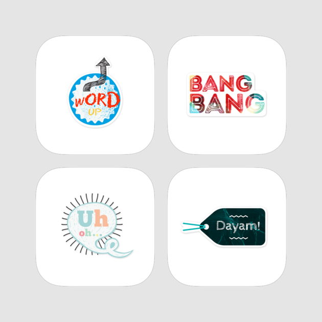 Cool Messaging Stickers Bundle For Imessaging Fun On - Label (630x630), Png Download