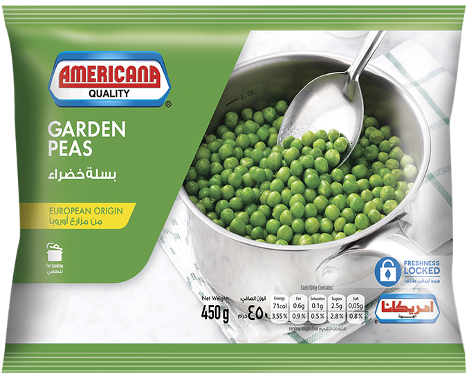 510102n Americana Garden Peas 450g New Pack 2017 3d - Americana Group (724x576), Png Download