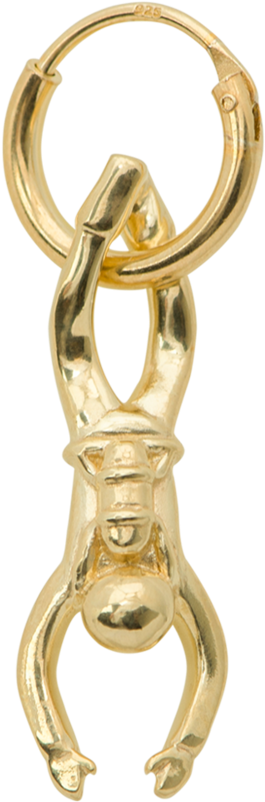 Single Heavenly Body Ring Earring - Keychain (1665x1800), Png Download