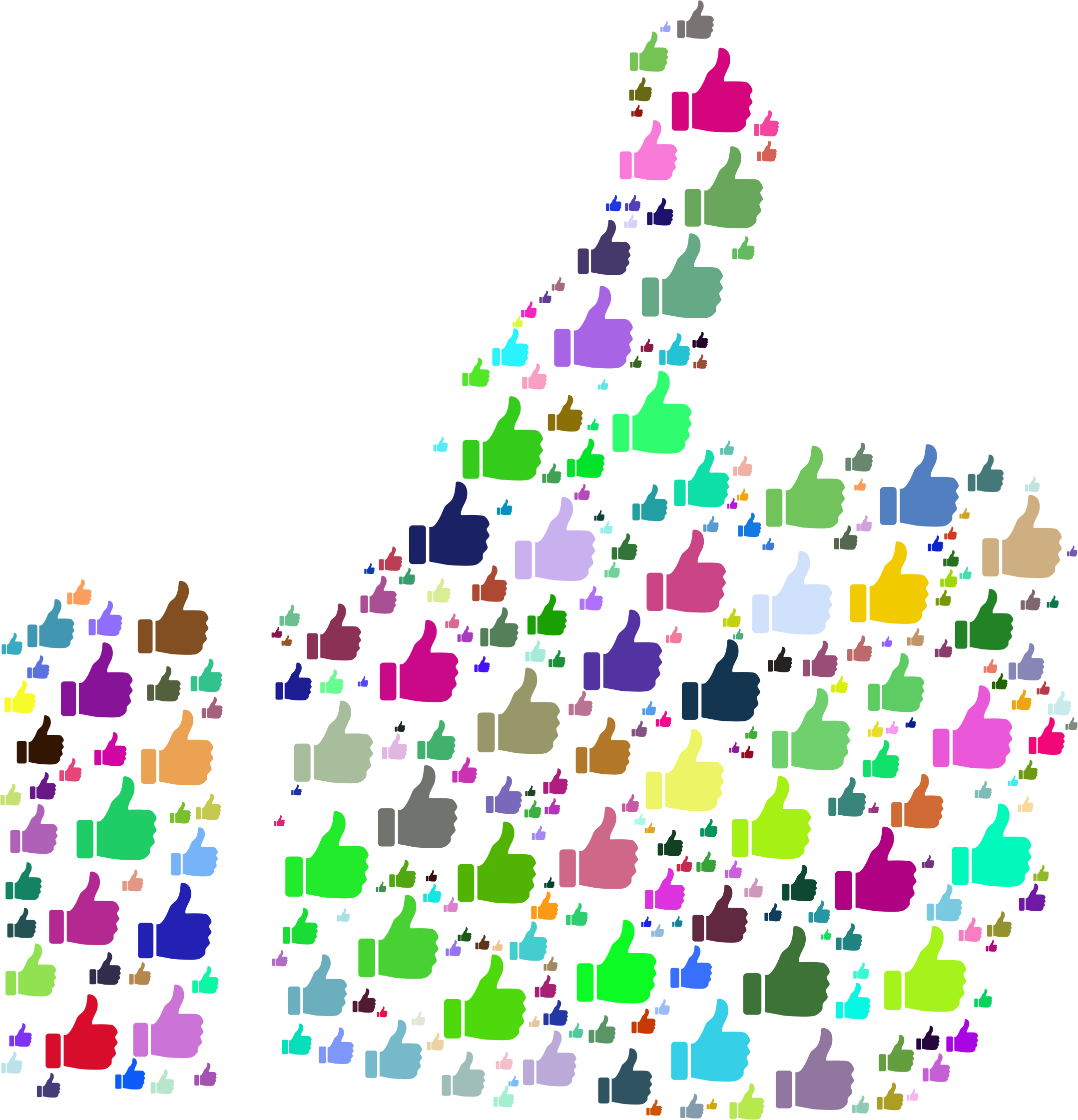 This Free Icons Png Design Of Colorful Thumbs Up Fractal (2158x2242), Png Download