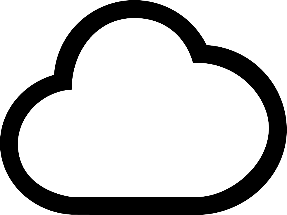 Cloud Outlined Shape - Amazon Cloud (981x736), Png Download