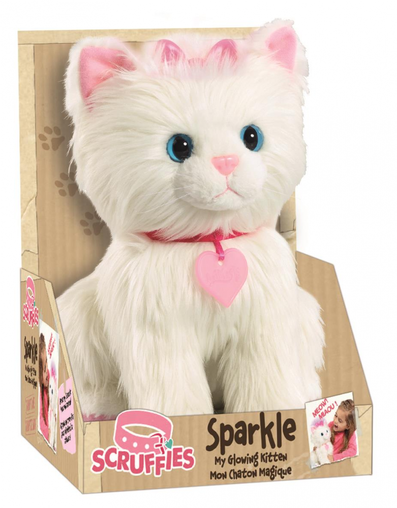 Auction - Animagic Scruffies Sparkle My Glowing Kitten, White (1000x1000), Png Download