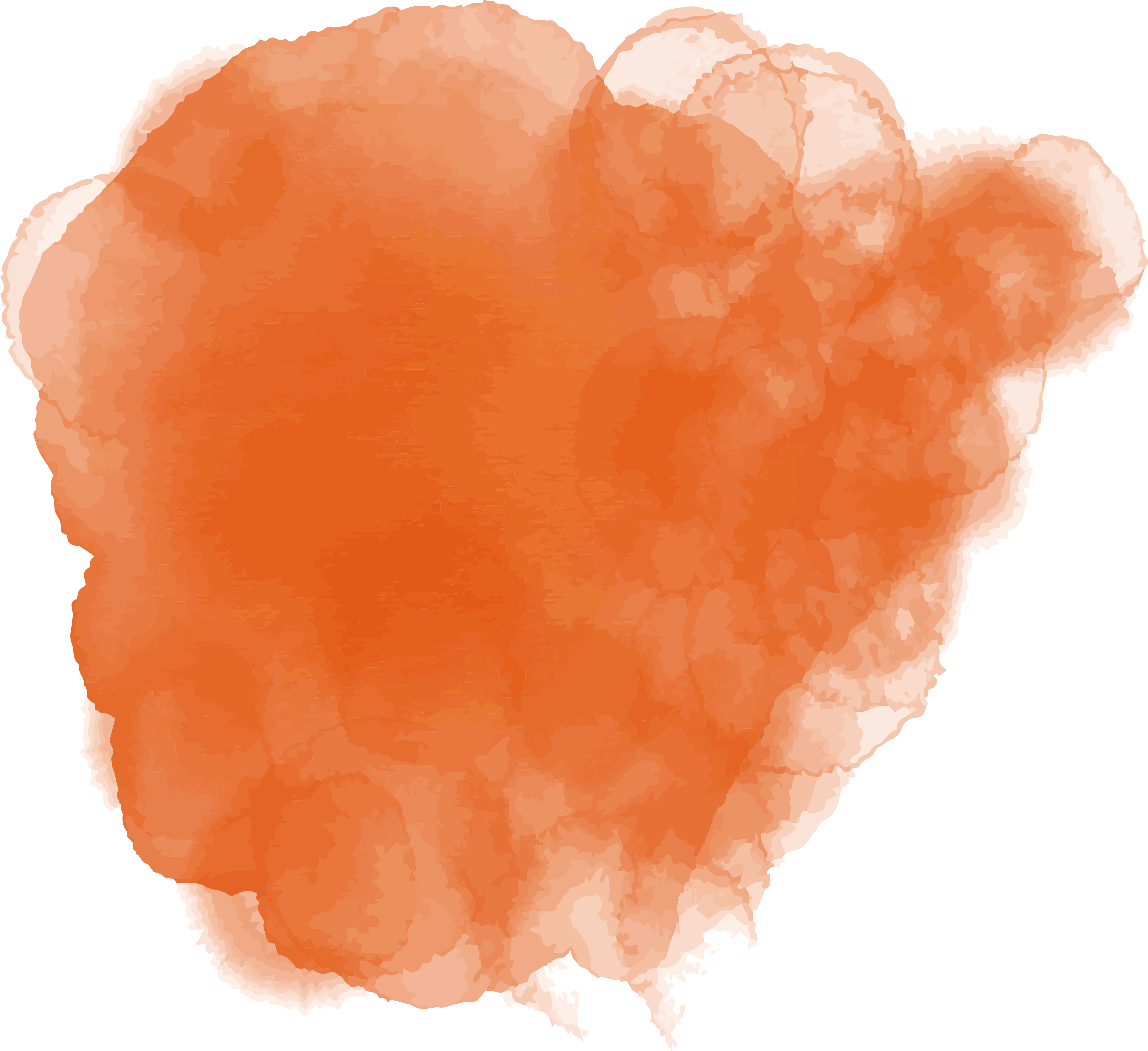 Painting Vecteur - Orange Watercolor Png (3472x3179), Png Download