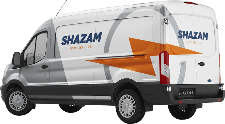 Shazam Logo Mark - Van (760x419), Png Download