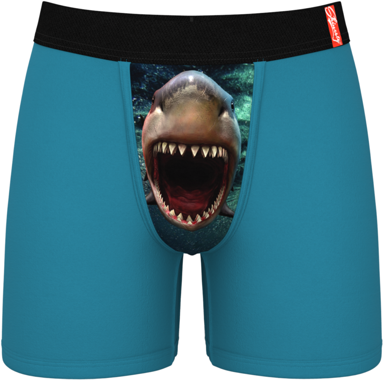 Men's Shark Print Ball Hammock Boxer Briefs - Undergarment (1024x1024), Png Download