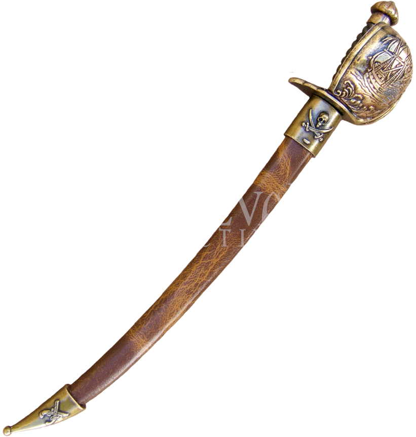 Pirate Cutlass Letter Opener With Scabbard - Pirate Sword With Sheath (869x869), Png Download