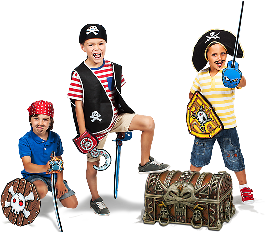 Pirates Swords - Bluerocket Sword And Hook And Patch Pirate Pack (multi-colour) (650x480), Png Download