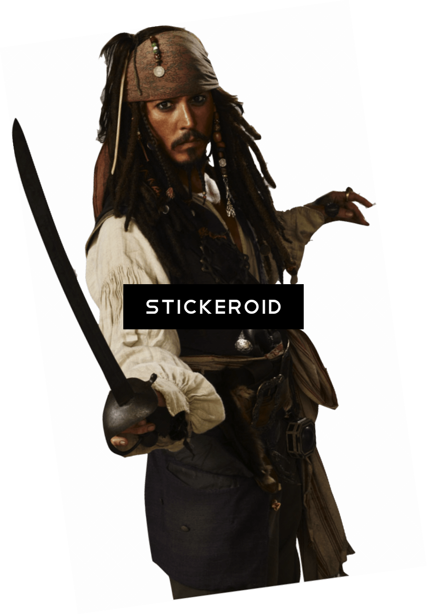 Jack Sparrow Sword Pirates Of The Caribbean - Captain Jack Sparrow (852x1223), Png Download