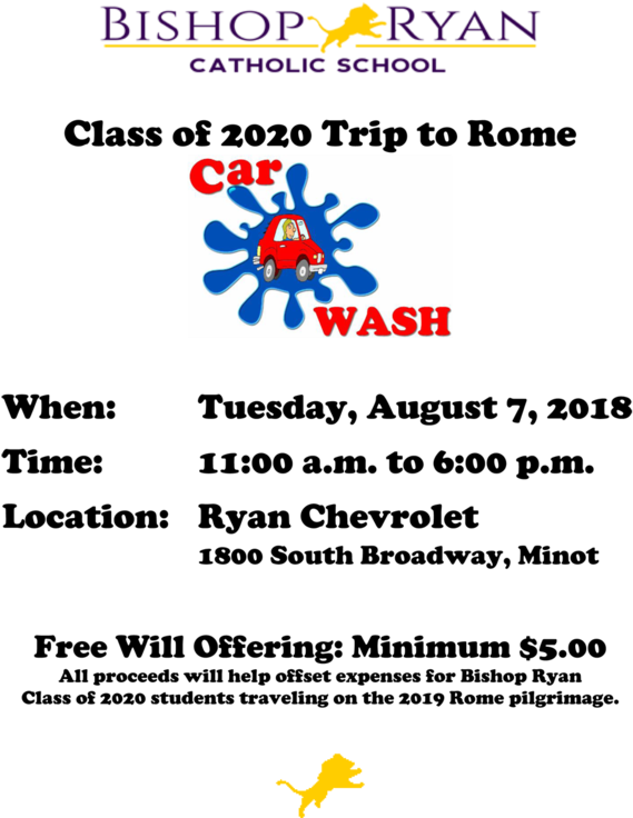Class Of 2020 Rome Trip Fundraising Car Wash - Js Asakashi (596x741), Png Download