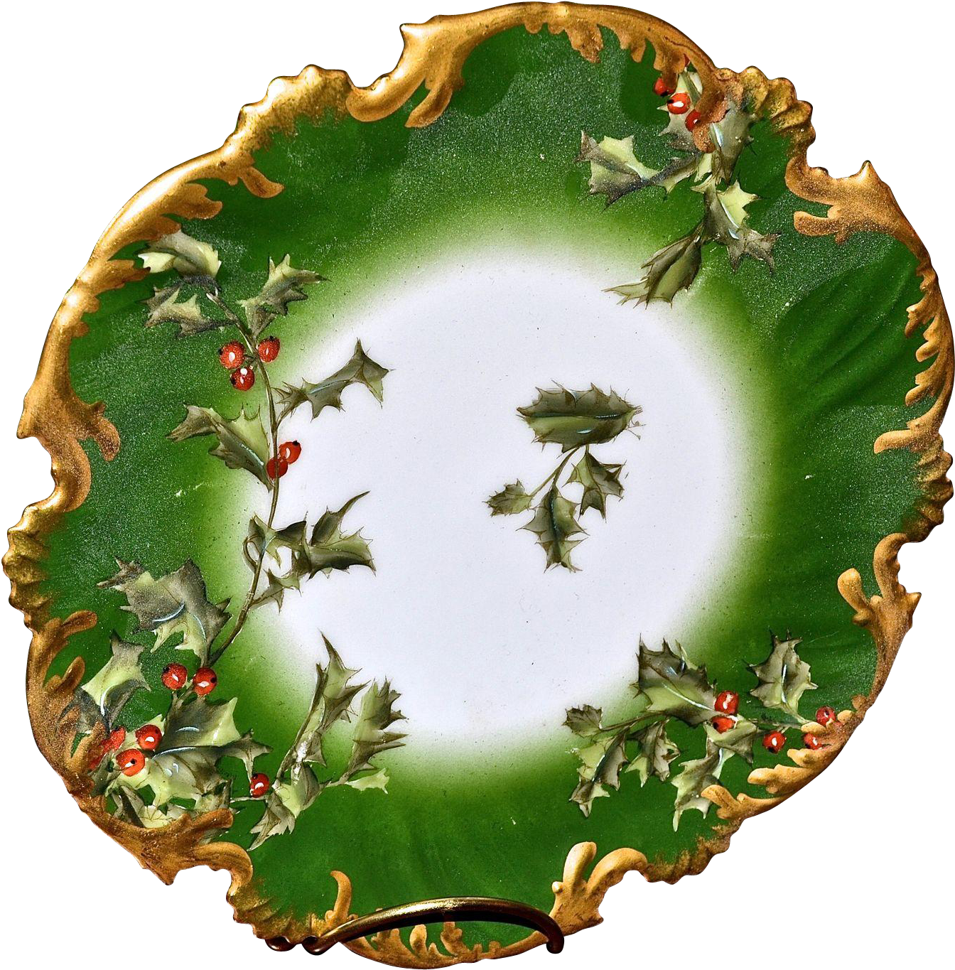 5" Holly Berry Plate - Ceramic (1364x1364), Png Download