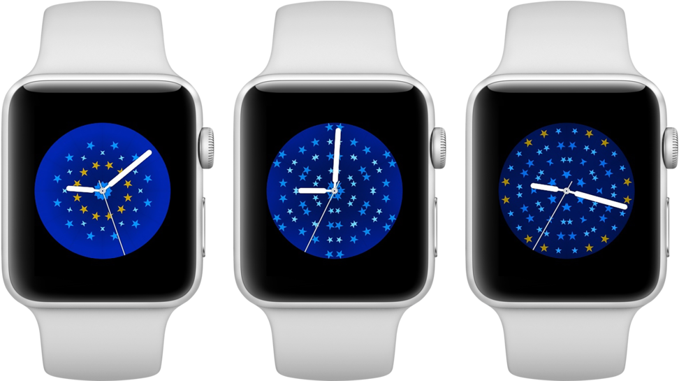 Starry Night 3up - Apple Watch Series 2 Nike+ 42mm Silver Aluminium Case (1000x544), Png Download