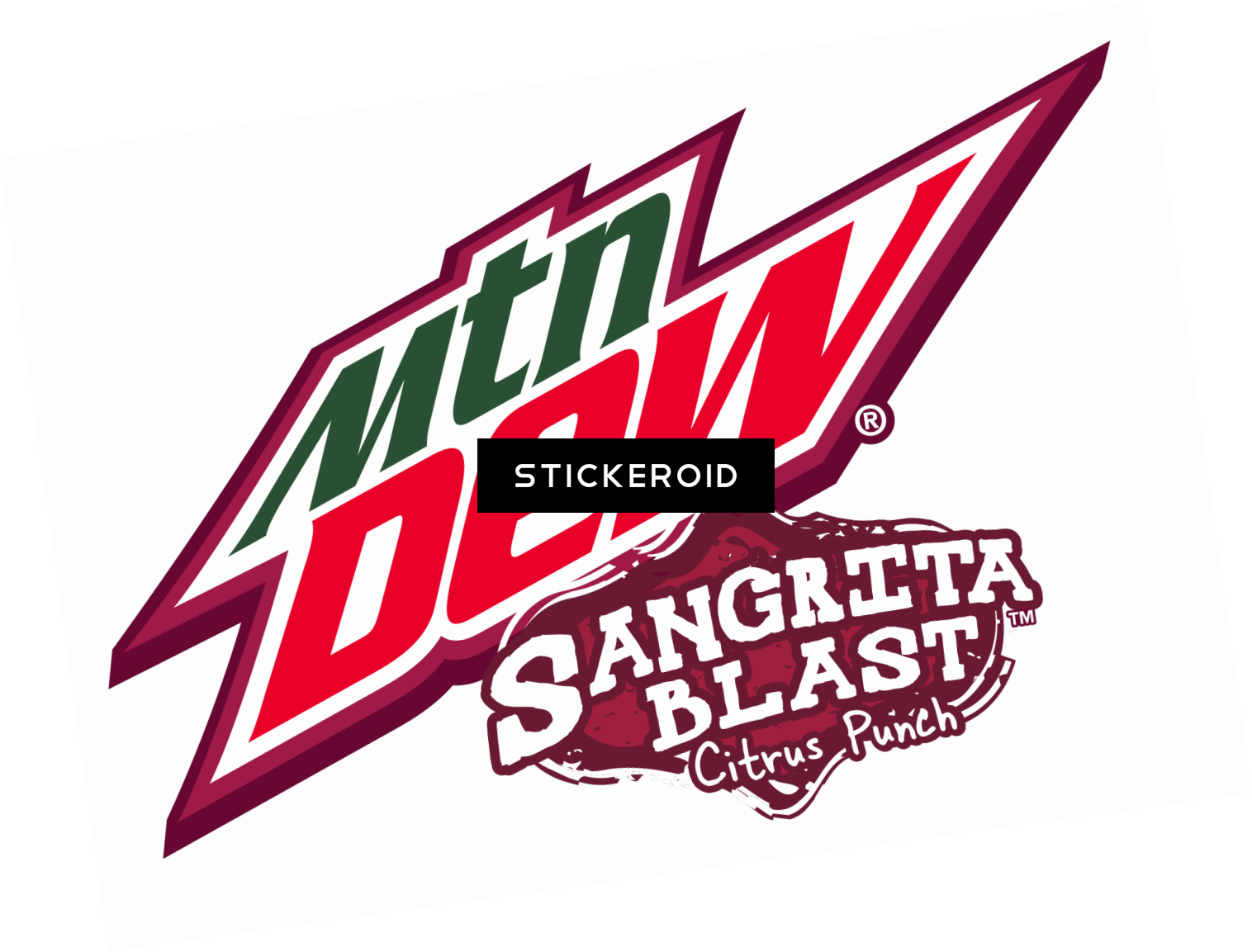 Mountain Dew Sangrita Blast Logo - Mtn Dew Black And White (1516x1153), Png Download