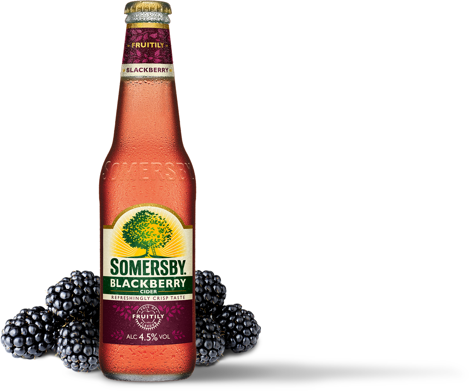 Somersby Blackberry Cider Bottle (2404x1548), Png Download