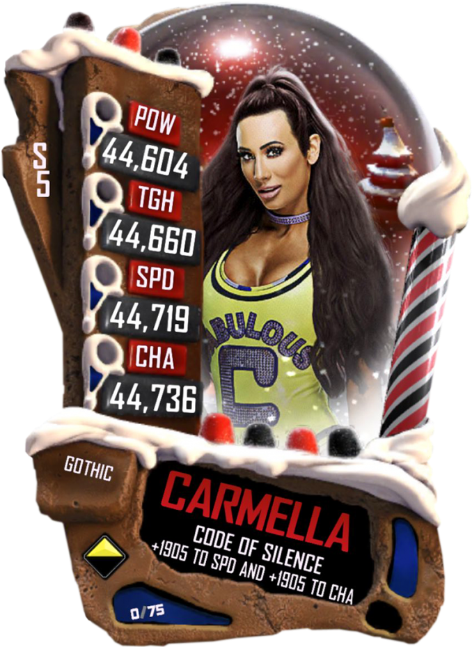 Carmella S5 22 Gothic Christmas - Action Figure (733x1158), Png Download