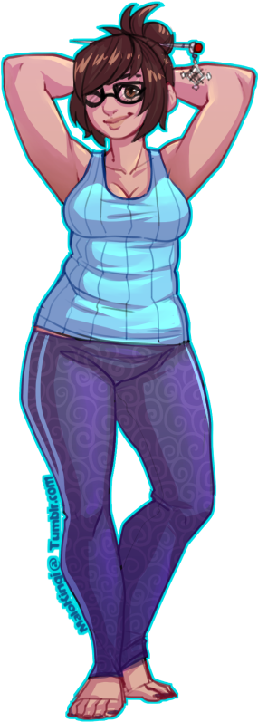 Drew Me A Mei For Relaxation - Cartoon (600x900), Png Download