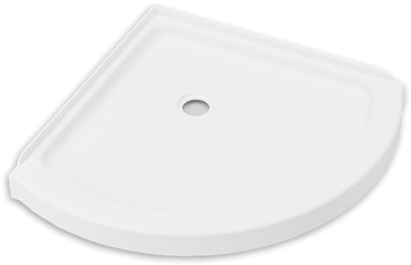 Curved Shower Pan - Bathroom Sink (613x613), Png Download