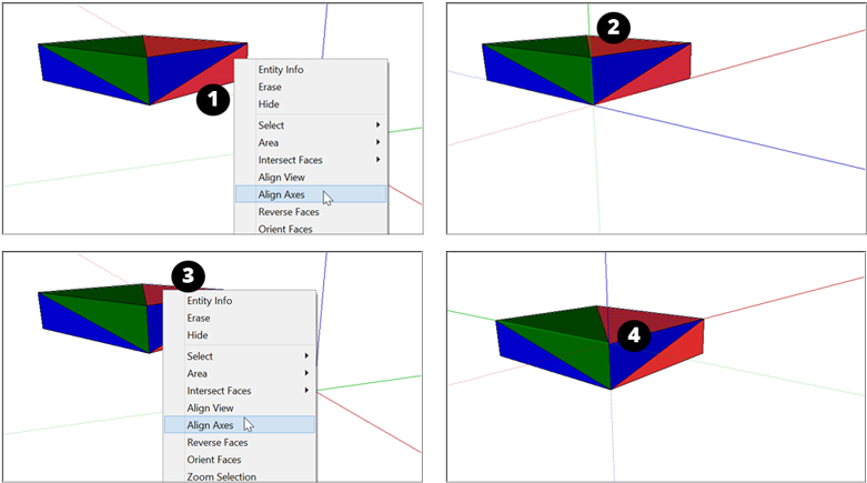 Because Of This Behavior, The Align Axes Command Is - Change Axis In Sketchup (800x455), Png Download