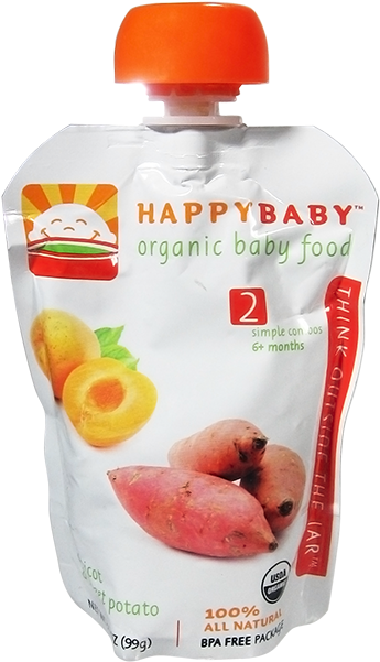 Happy Baby Apricot & Sweet Potato Baby Food Organic - Happy Baby Organic Baby Food, Apricots, Sweet Potato (650x650), Png Download