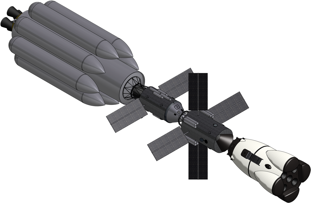Mars Spacecraft Csm Hm L Ips Iso Diagram1 - Mars Spacecraft (1024x684), Png Download